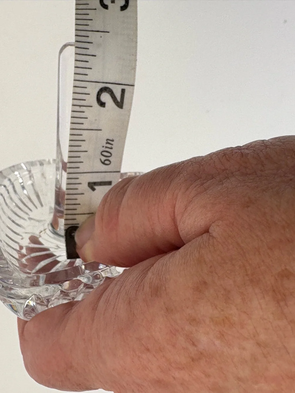 Small Vintage Clear Glass Heart Ring Holder